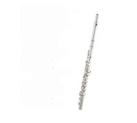 ALFAAL Professional Flute White Copper Silver-plated 16 Holes Plus E Key Flute