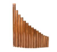 ALFAAL Professional Pan Flute 15 Pipes G-tune Pan Flute Woodwind Chinese Traditional Musical Instrument Natural Bamboo Panpipes Left/Right Hand(Right-Hand)
