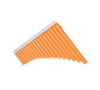 ALFAAL Professional Pan Flute 18-Pipe G- key Pan Pipes ABS Panpipes Chinese Traditional Woodwind Instrument with Carry Bag Musical Instruments(Orange)