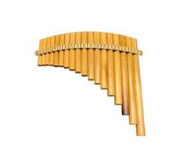 ALFAAL Professional Pan Flute 18-pipe G-tuned Entry-level Thin-walled Natural Bitter Bamboo Panpipe(Left)