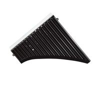 ALFAAL Professional Pan Flute 18-pipe Pan Flute For Beginners Easy To Learn Ethnic Special Upgraded Orange + Black(Black)