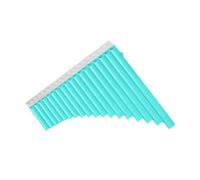 ALFAAL Professional Pan Flute 18-Pipe Pan Flute Key Pan Pipes ABS Panpipes Chinese Traditional Long Period To Use(Blue)