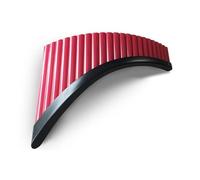 ALFAAL Professional Pan Flute 22 Pipes PanFlute With Base G Key ABS Plastic Music Tunable Panpipes Flauta(RED)