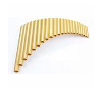 ALFAAL Professional Pan Flute 22-Tube G-Key ABS Resin Panflute For Beginners And Beginners Practice Gold Basic Model(Right)