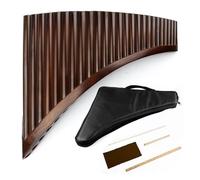 ALFAAL Professional Pan Flute 25 Pipes G Key Pan Flute Pan Pipes Woodwind Instrument easy to learn and play.(25-RIGHT-BIG-G)