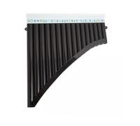 ALFAAL Professional Pan Flute C Key 18 Pipe ABS Panflute For Beginners Easy To Learn With Sliding Blowpipe(18 pipes black)