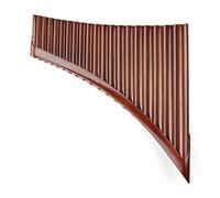 ALFAAL Professional Pan Flute E Key Brown 20 Pipes Pan Flute Folk Musical Instruments Woodwind Instrument Handmade Pan Pipes(Left)