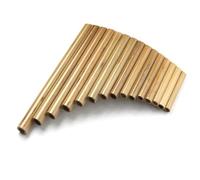 ALFAAL Professional Pan Flute Handmade Pan Flute Woodwind Original Color G Key Folk Musical Instruments 15 Pipes(Right)