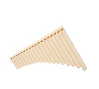 ALFAAL Professional Pan Flute Panflute 18 Pipes Panflute Student School Simple Musical Instrument Anti-fall Panflute(White)