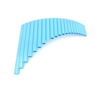 ALFAAL Professional Pan Flute PanFlute 22 Pipes ABS Material Panpipe Right/Left Hand Handmade Folk Musical Instrument Pipe Dizi(Blue Right Hand)