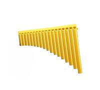 ALFAAL Professional Pan Flute Panpipe 18-Pipe Beginner C-Key Instrument Easy-to-Learn Curved Panpipe Playing ABS(White)