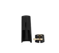 ALFAAL Professional Saxophone Leather Buckle Clamp Set Woodwind Instrument Accessories Mouthpiece Ligature Cap Clip (Color : Tenor)