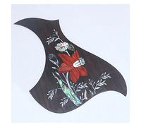 ALFAAL Rosewood Acoustic Guitar Pickguard With Abalone Inlay Guitar Pickguard Self Sticker Acoustic Guitar Pickguards