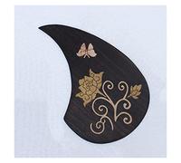 ALFAAL Rosewood Acoustic Guitar Pickguard With Abalone Inlay Self Sticker For Acoustic Guitar Lovers Acoustic Guitar Pickguards (Color : 01)