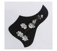 ALFAAL Rosewood Acoustic Guitar Pickguard With Abalone Inlay Self Sticker For Guitar Lovers Acoustic Guitar Pickguards (Color : 01)