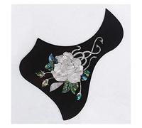 ALFAAL Rosewood Acoustic Guitar Pickguard With Abalone Inlay Self Sticker Guitar Replacement Accessories Acoustic Guitar Pickguards