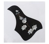 ALFAAL Rosewood Self Sticker Acoustic Guitar Pickguard With Abalone Inlay Guitar Pickguard Acoustic Guitar Pickguards (Color : 08)