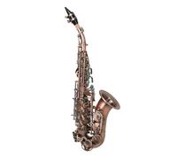 ALFAAL Saxophone Saxophone Brass Golden Carve Pattern Sax White Buttons Mouthpiece Wind Instrument Accessories (Color : Crimson Antique)