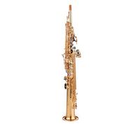 ALFAAL Saxophone Saxophone Instrument Straight Pipe Integrated B Flat Professional Playing Saxophone Instrument (Color : Gold)