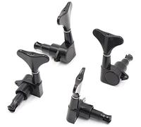 ALFAAL Sealed Bass Tuning Pegs Machine Heads Electric Guitar 2L2R String Tuners Replacement Parts Pack Of 4 Black