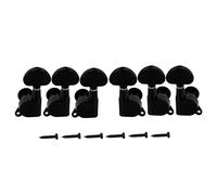 ALFAAL Sealed Tuners Machine Heads 3L3R GuitarTuning Keys Acoustic Guitar Tuning Pegs Black 3R3L