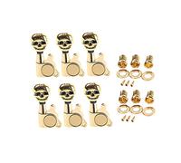 ALFAAL Set Gold Inline Electric Guitar String Tuning Pegs Machine Head 6R Key Tuner Peg