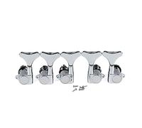 ALFAAL Set Of 5pcs Bass Machine Heads Tuning Pegs Tuners Keys 2L3R / 2R3L For Electric Bass 5 Strings (Color : 3L2R Chrome)