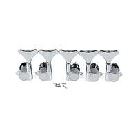 ALFAAL Set Of 5pcs Bass Machine Heads Tuning Pegs Tuners Keys 2L3R / 2R3L For Electric Bass 5 Strings (Color : 2L3R Chrome)
