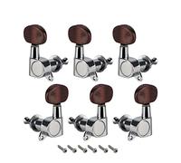 ALFAAL Set Of Chrome 3L3R Guitar Tuning Pegs Machine Heads Tuners Closed Key For Acoustic Electric Guitar