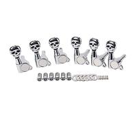 ALFAAL Set Of Chrome Guitar String Tuning Pegs Tuners Machine Head Keys 6R Fit For Guitar