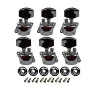 ALFAAL Set Of Semi-Closed 3L3R Guitar Tuning Pegs Keys Machine Heads Tuner Chrome Color For Acoustic Electric Guitar
