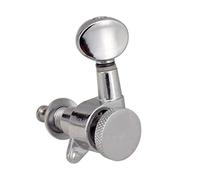 ALFAAL Silver Metal Electric Guitar Tuning Pegs Machine Heads Tuners 6L, Easy To Install
