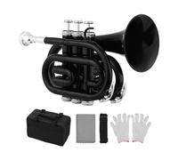 ALFAAL Standard Brass Exquisite and durable musical instrument pocket trumpet Bb flat mouth (Color : 5)