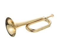 ALFAAL Standard Brass Horn with Mouthpiece Brass Bugle Call School Band Cavalry Band Brass Instrument New 2024