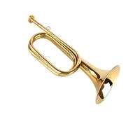 ALFAAL Standard Brass Military horn instrument step bugle trumpet military band trumpet charge bugle assembly pioneer horn