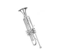 ALFAAL Standard Brass Noble silver trumpet instrument B flat three tone key trumpet blowing horn