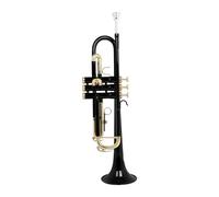 ALFAAL Standard Brass Professional trumpet B flat trumpet set copper tube body colorful gold key red blue black trumpet(Color:1)