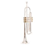 ALFAAL Standard Brass Trumpet instrument silver-plated hand-carved one-piece horn B-flat trumpet performance grade hand-carved