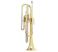ALFAAL Trumpets Bass Trumpet BB Lacquered Gold Tube Cupronickel Diaphonic Tube Trumpet Instrument