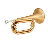 ALFAAL Trumpets Brass Bugle Call Gold-Plated Trumpet Cavalry Horn With Mouthpiece Carrying Bag Musical Instrument For Beginner Orchestra Trumpet Instrument