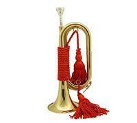 ALFAAL Trumpets Bugle B Flat Small Hand Strap Professional Bugle Trumpet Instrument