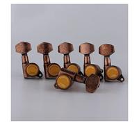 ALFAAL Tuners Guitar Models Rear Lock String Electric Guitar Machine Heads Antique Bronze (Color : 6R)