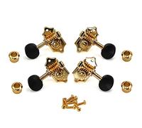 ALFAAL Ukulele Tuning Pegs Button Strings Tuners Head Accessories Ukulele Part +4 Screws High Qulity Golden