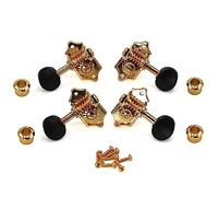 ALFAAL Ukulele Tuning Pegs Button Strings Tuners Head Accessories Ukulele Part +4 Screws High Qulity Golden