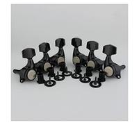 ALFAAL Upgraded Version Black Guitar Locking Tuners Electric Guitar Machine Heads Tuners 3R3L Gear Ratio 1:21 Lock Tuning Pegs