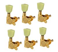 ALFAAL Vintage Gold 6 Pieces Closed Iron Electric/Acoustic Guitar Tuning Pegs Tuners Tuning Keys 6R