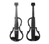 ALFAAL Violin 4/4 Carbon Fibe Electric Violin Intelligent Silent Electroacoustic Violin With Bow Carry Case Headphone Cable Shoulder Rest