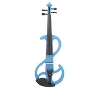 ALFAAL Violin 4/4 Electric Violin Blue Surface Maple Panel Ebony Tailpiece Stringed Instrument With Primary Accessories For Beginners
