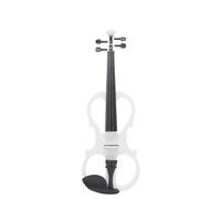 ALFAAL Violin 4/4 Electric Violin Maple Panel Electric Violin Set With Case Accessories Professional Electric Violin For Practice (Color : White Set)