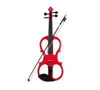 ALFAAL Violin 4/4 Size Electric Violin Solid Wood Ebony Parts Pieoz Transducer Preamp With Cable Case Kit